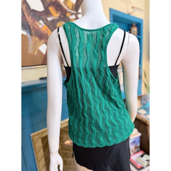 FUTURE COLLECTIVE Green Knit Tank Top XL - Picture 3 of 4